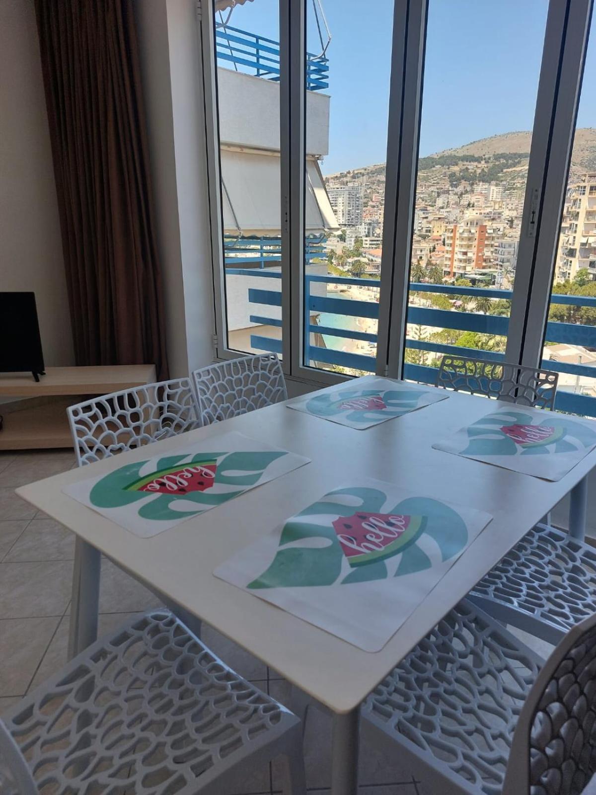 Apart-Hotel Alvi Sarande Bagian luar foto